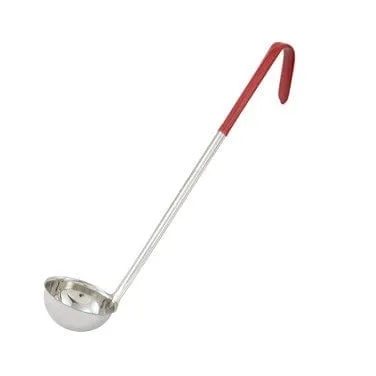 Winco LDC-2 Stainless Steel Red Color Coded Ladle 2 Ounce with 12.5 Inch Handle | Denson CFE