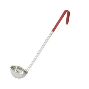 Winco LDC-2 Stainless Steel Red Color Coded Ladle 2 Ounce with 12.5 Inch Handle | Denson CFE